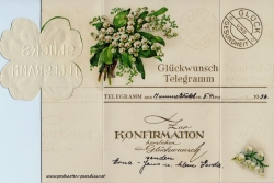Glückwunsch, Telegramm, 1936, Maiglöckchen, Innenseite